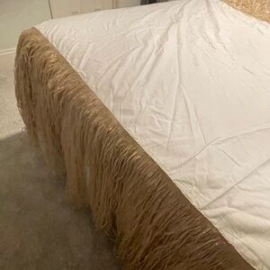 “Tiki bar” grass bed skirt, TWIN!